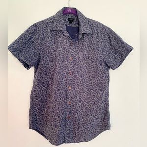 Men’s short sleeve button down hawaiian beach shirt